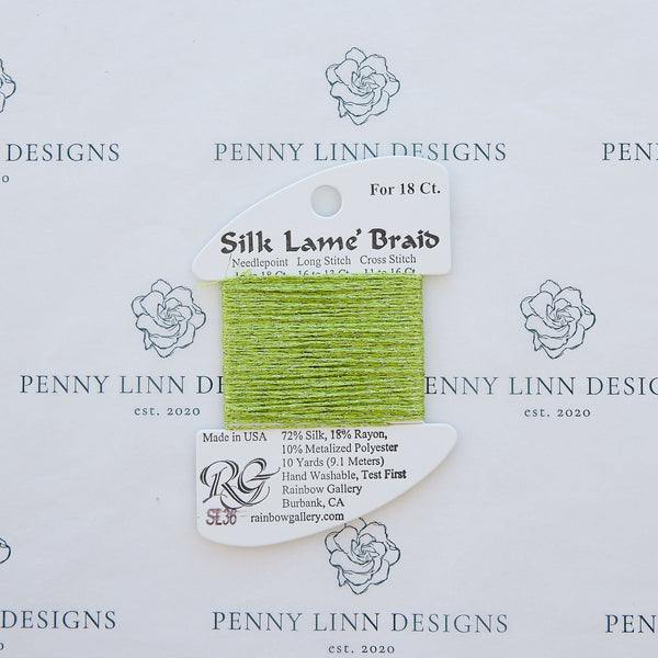 Silk Lamé Braid SL36 Chartreuse