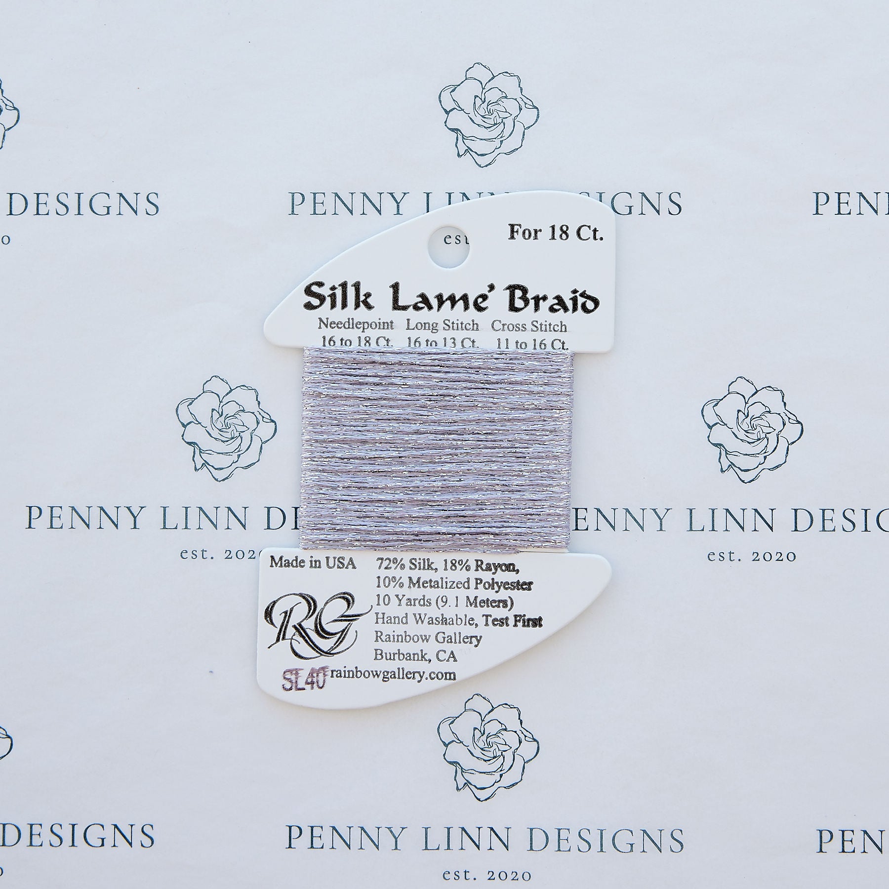 rainbow gallery silk lame braid plus thread needlepoint – Penny Linn