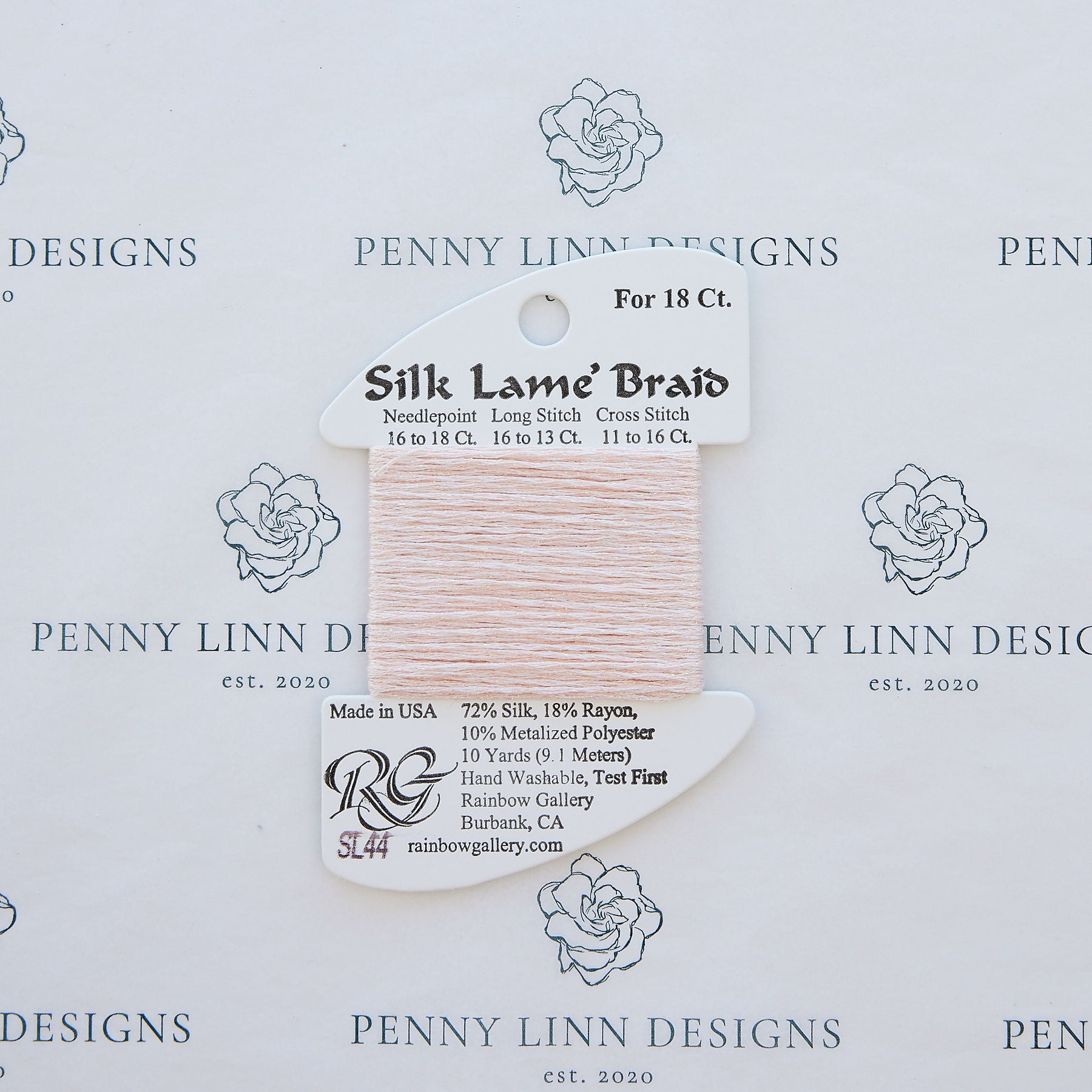 Silk Lamé Braid SL44 Lite Shell Pink