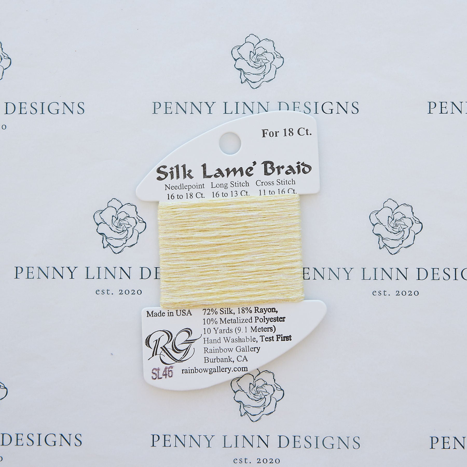 Silk Lamé Braid SL46 Lemon Mist