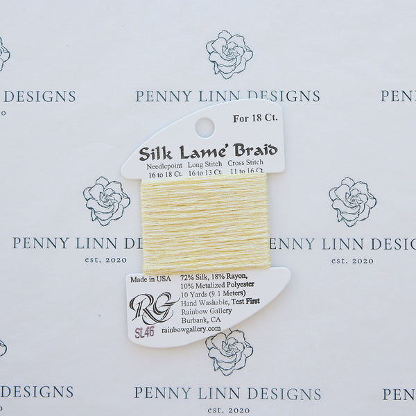 Silk Lamé Braid SL46 Lemon Mist