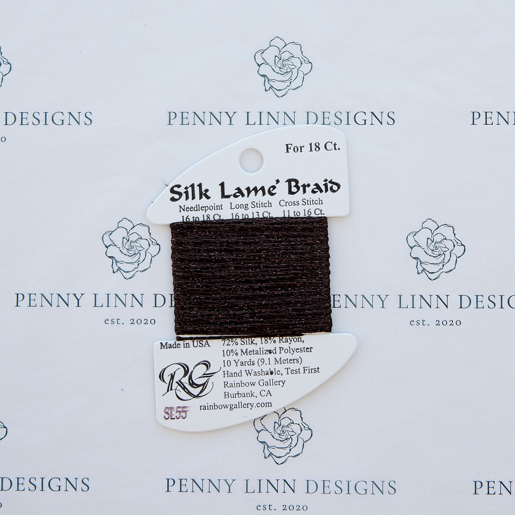 Silk Lamé Braid SL55 Dark Chocolate