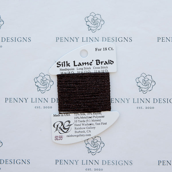 Silk Lamé Braid SL55 Dark Chocolate