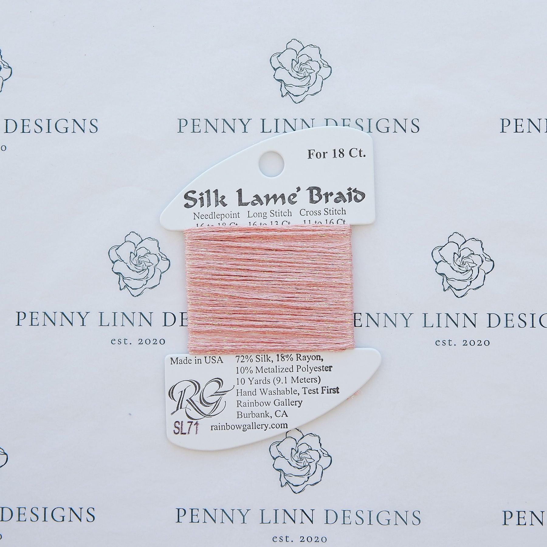Silk Lamé Braid SL71 Peach