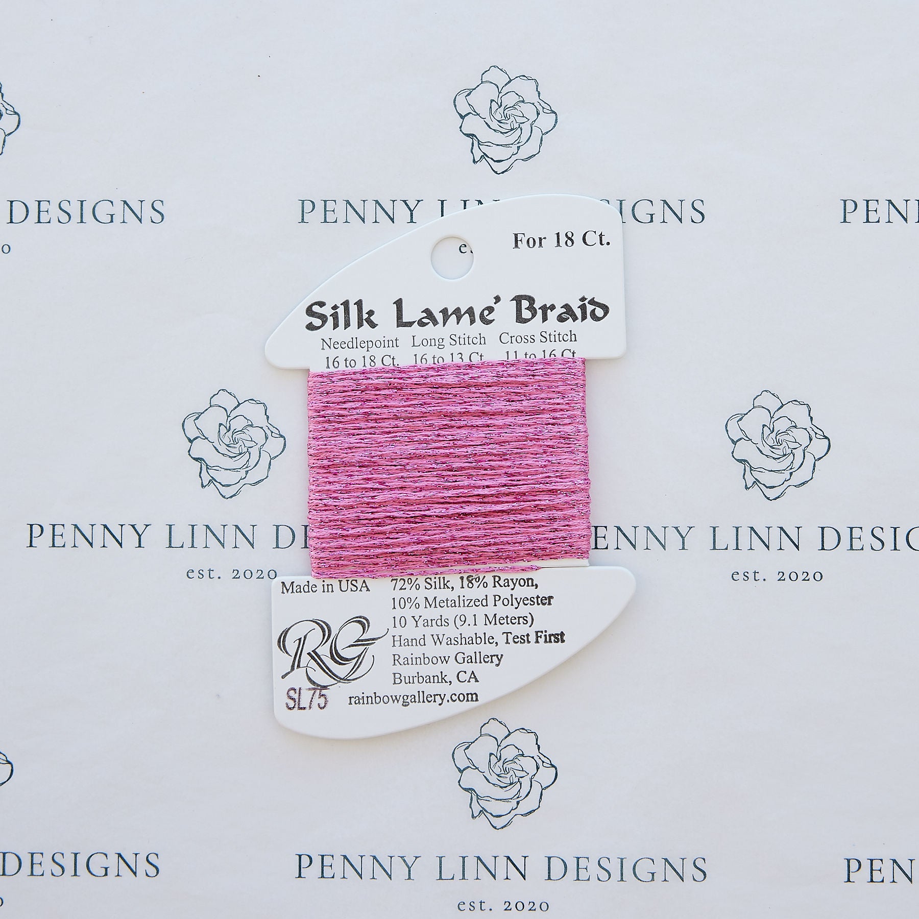 Silk Lamé Braid SL75 Wild Rose