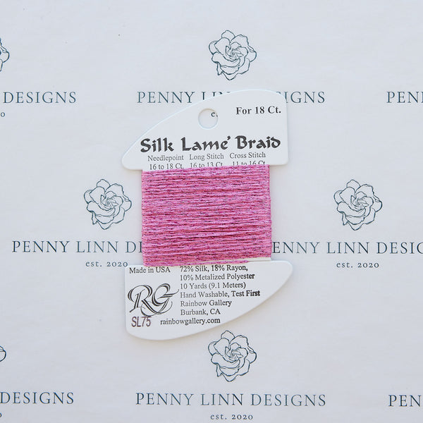 Silk Lamé Braid SL75 Wild Rose