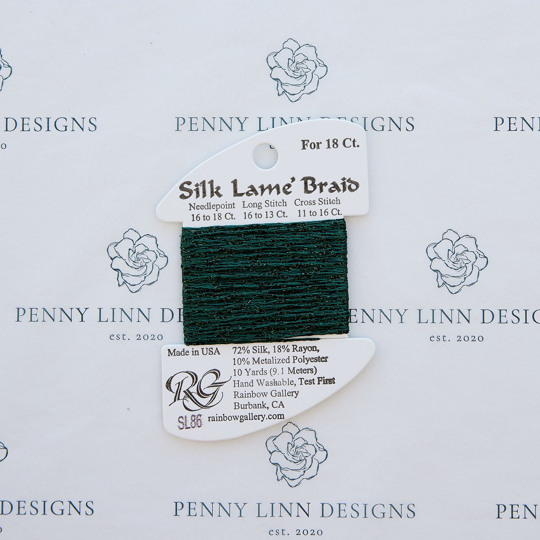 Silk Lamé Braid SL86 Deep Forest Green
