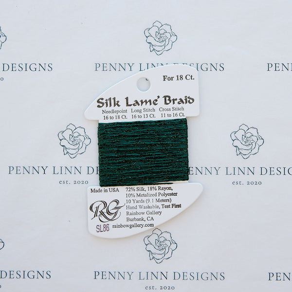 Silk Lamé Braid SL86 Deep Forest Green