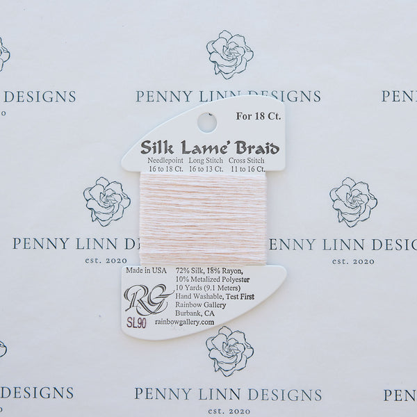 Silk Lamé Braid SL90 Barely Pink