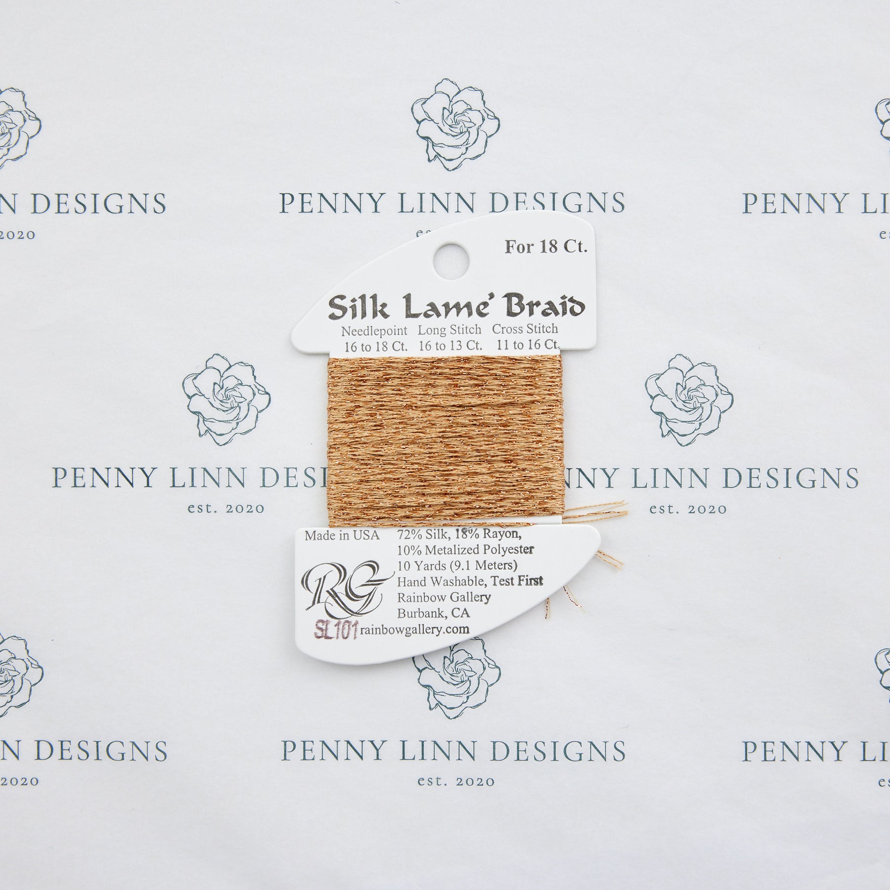 Silk Lamé Braid SL101 Honey Bronze
