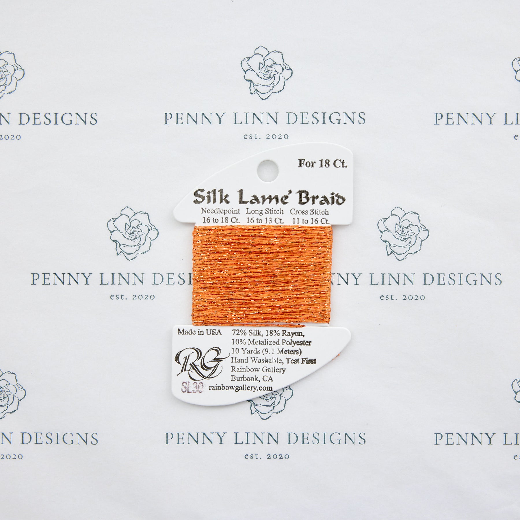 Silk Lamé Braid SL30 Orange