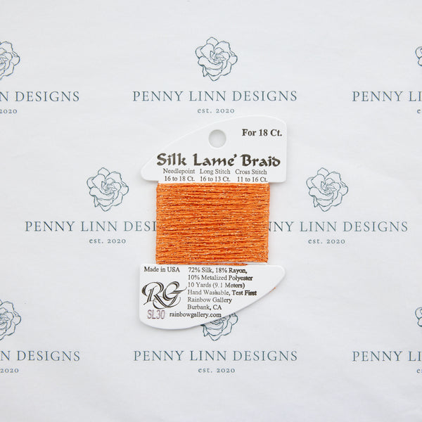 Silk Lamé Braid SL30 Orange