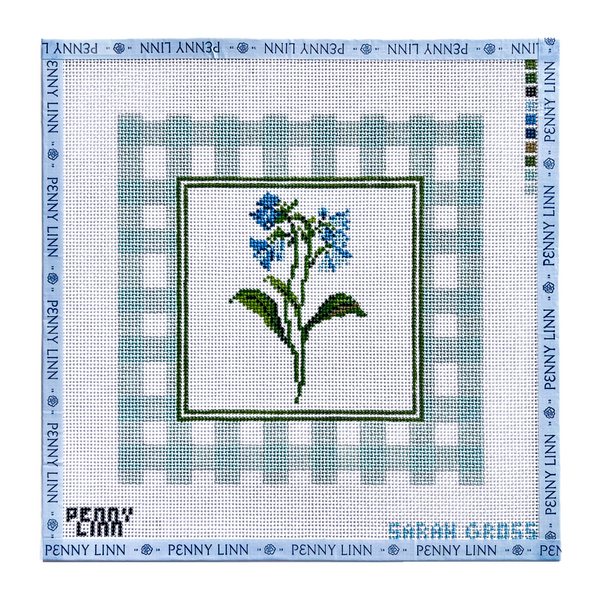 Gingham Botanical - Bluebells