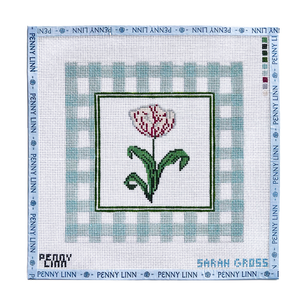 Gingham Botanical - Poppy