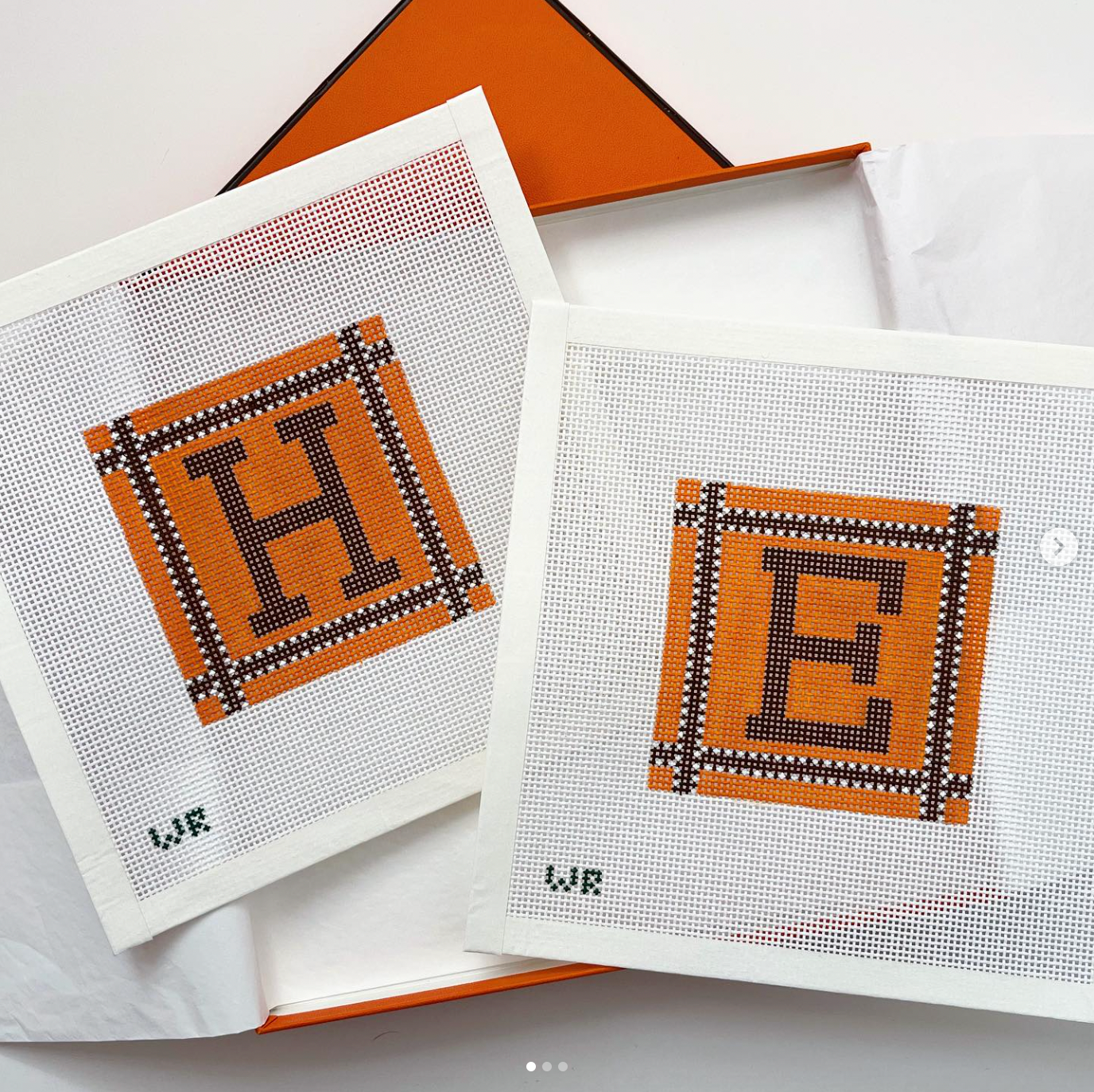 Hermès Inspired Monogrammed Coaster - Customize