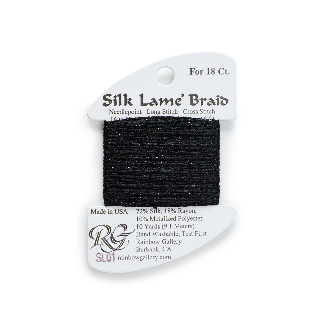 Silk Lamé Braid SL01 Black