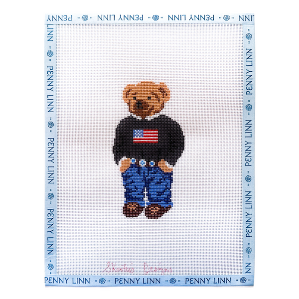 Flag Sweater Bear – Penny Linn