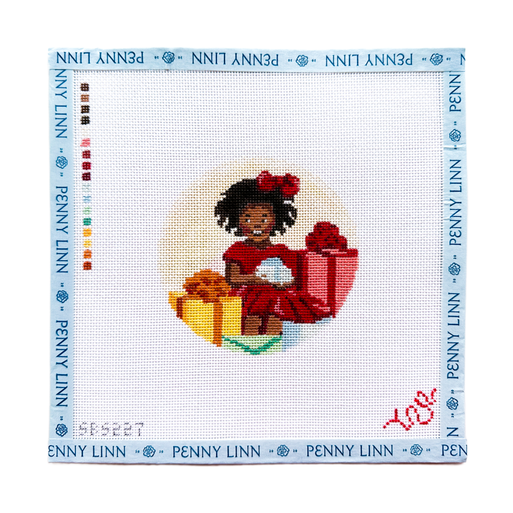 Heritage Christmas Black Girl with Presents