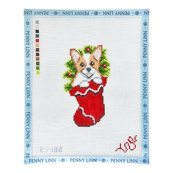 Corgi Puppy in a Stocking