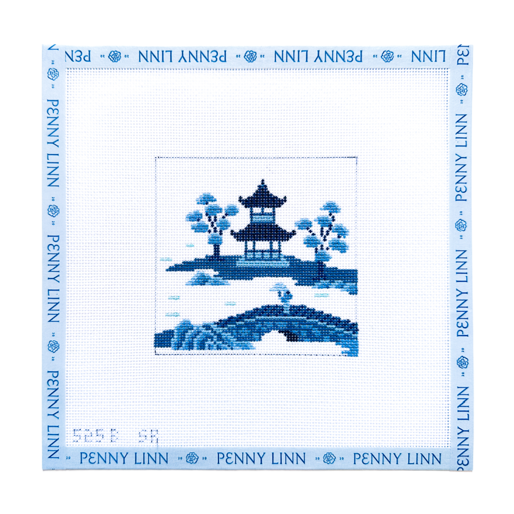 Asian Islands Bridge Blue