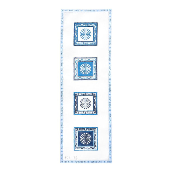 Blue and White Symbols Coaster Set