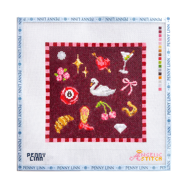 Coquette Motif Square - Red