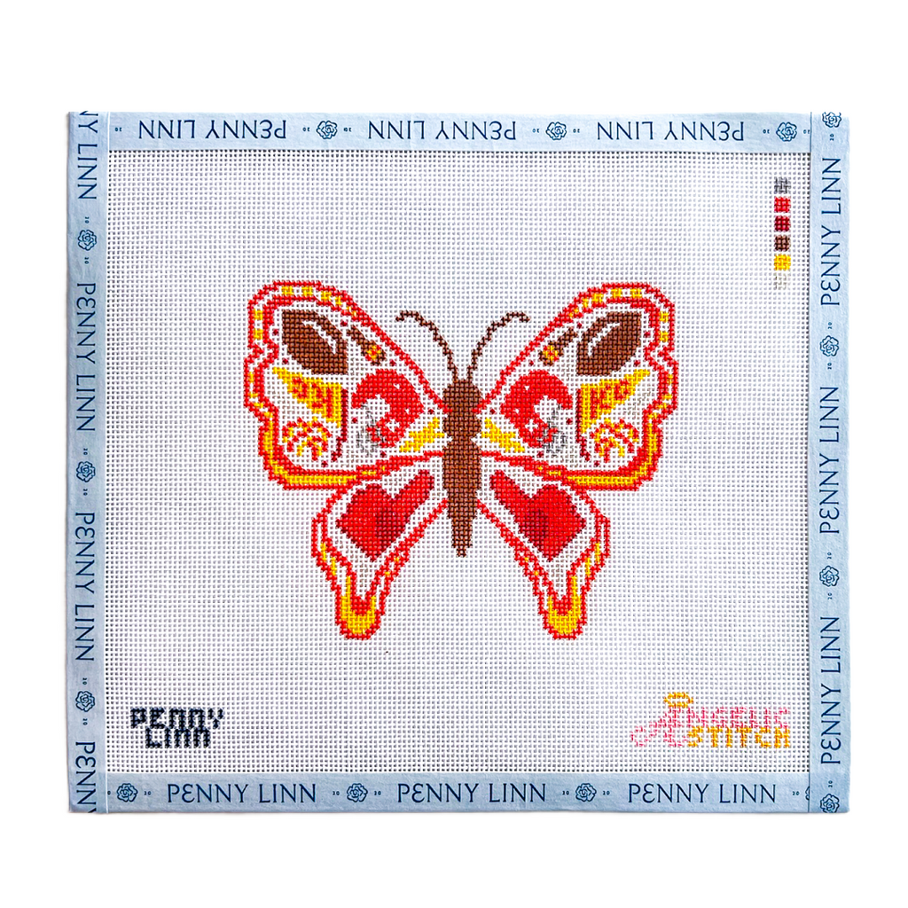 Butterfly Life USA 蝶々　キャンバスF4号 Kansas City Football Butterfly – Penny Linn