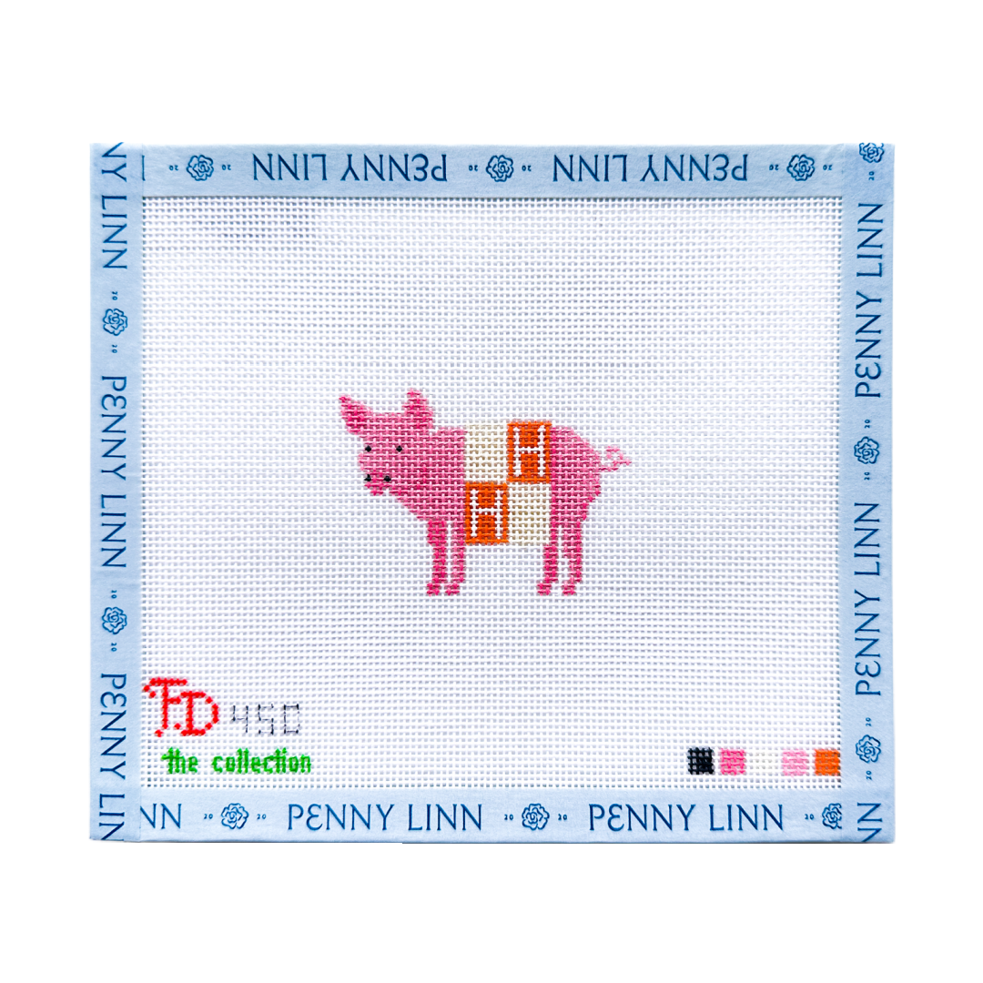 Pig in a H Blanket Luggage Tag