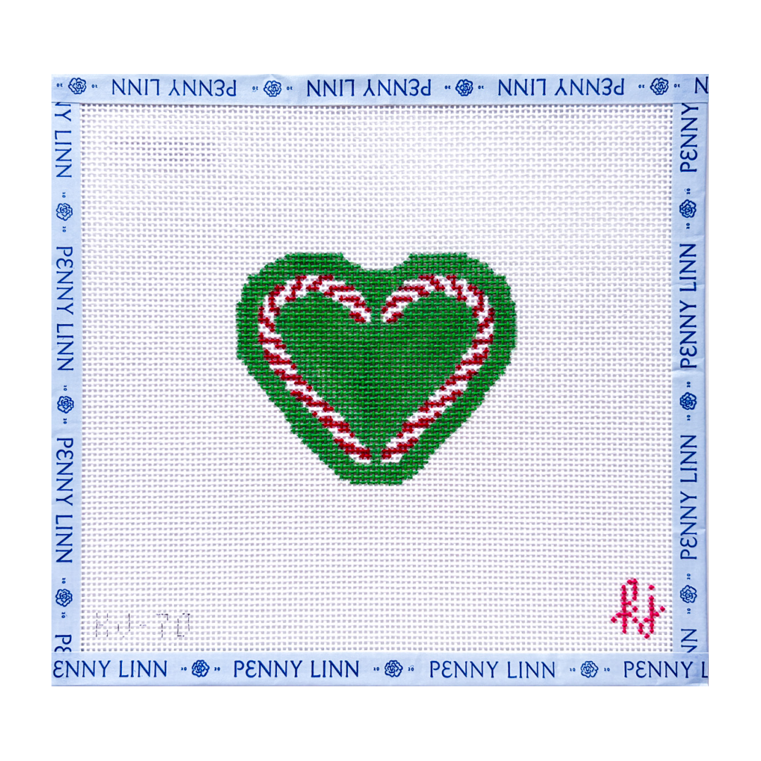 Candy Cane Heart - Green