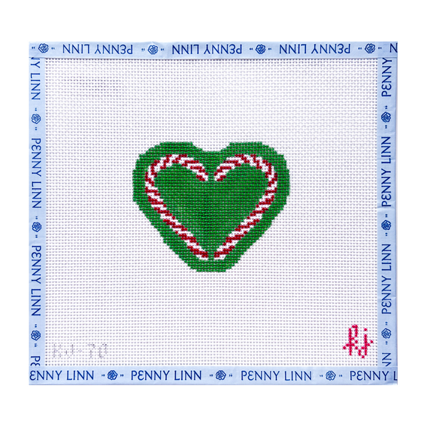 Candy Cane Heart - Green