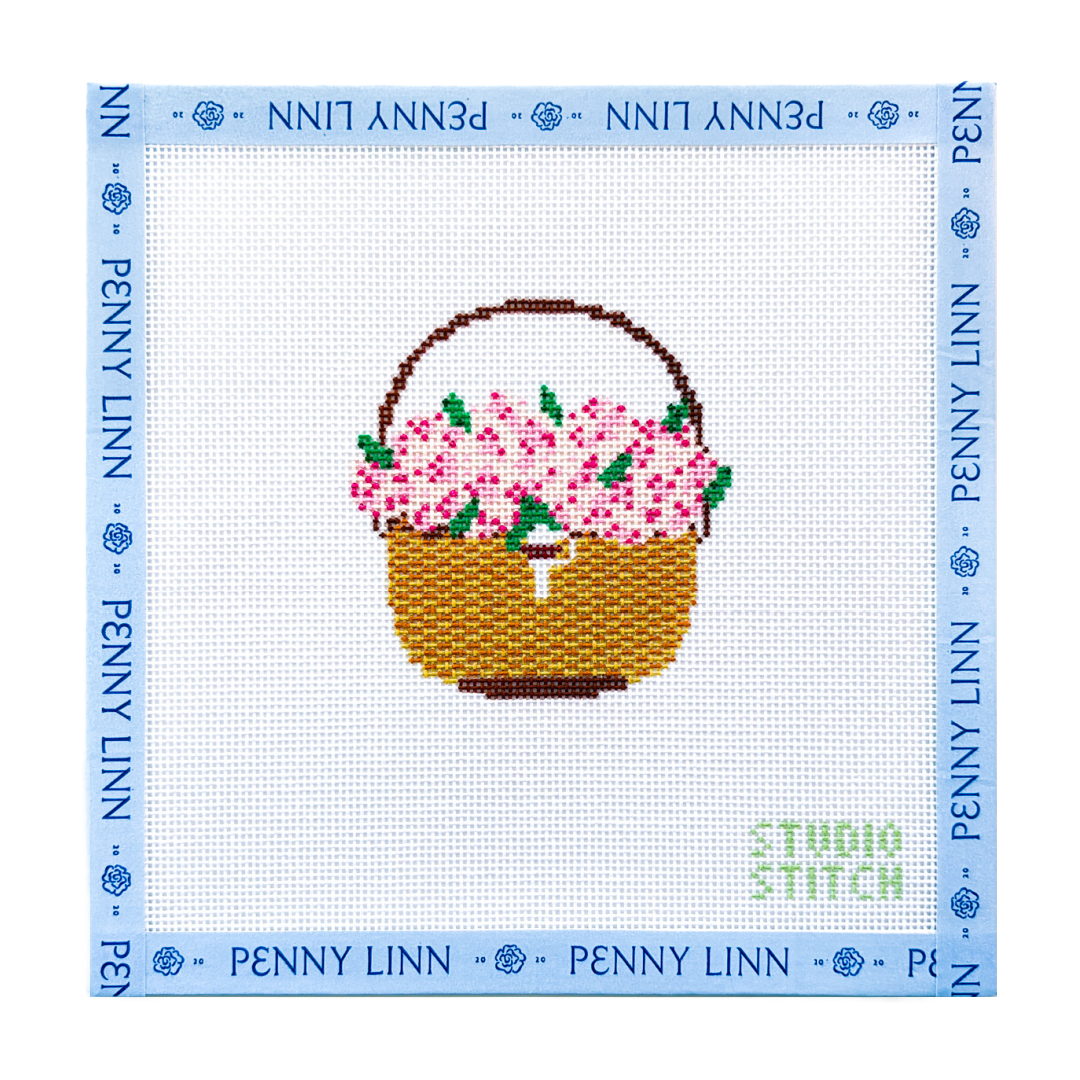 Pink Hydrangea Nantucket Basket