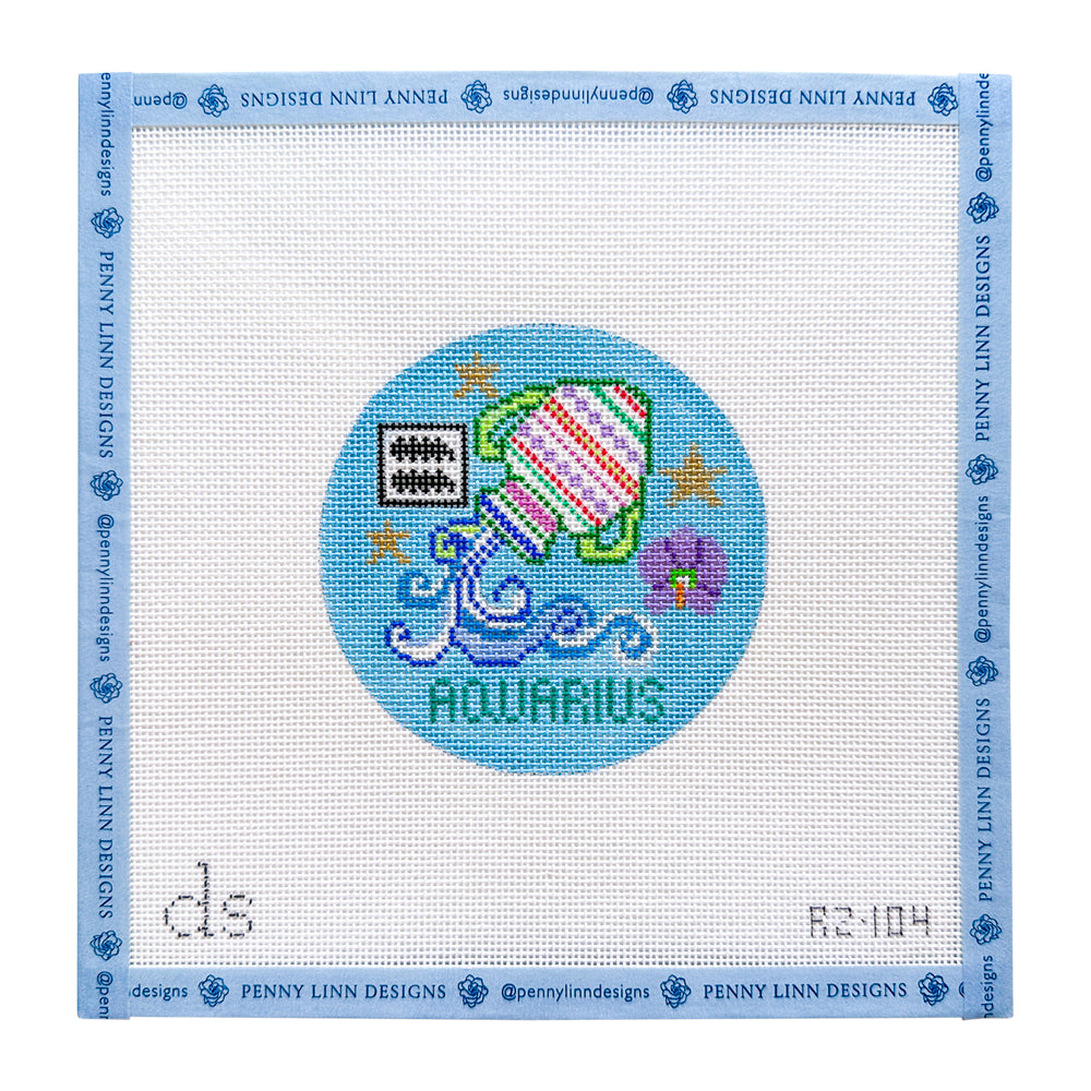 Aquarius Zodiac Round