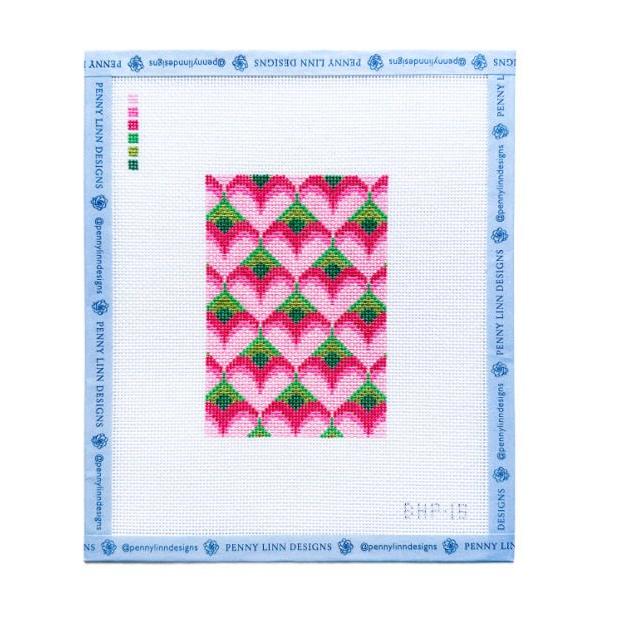 Bargello Heart Passport Cover Insert - Penny Linn Designs - TEW - TANYA MERTEL