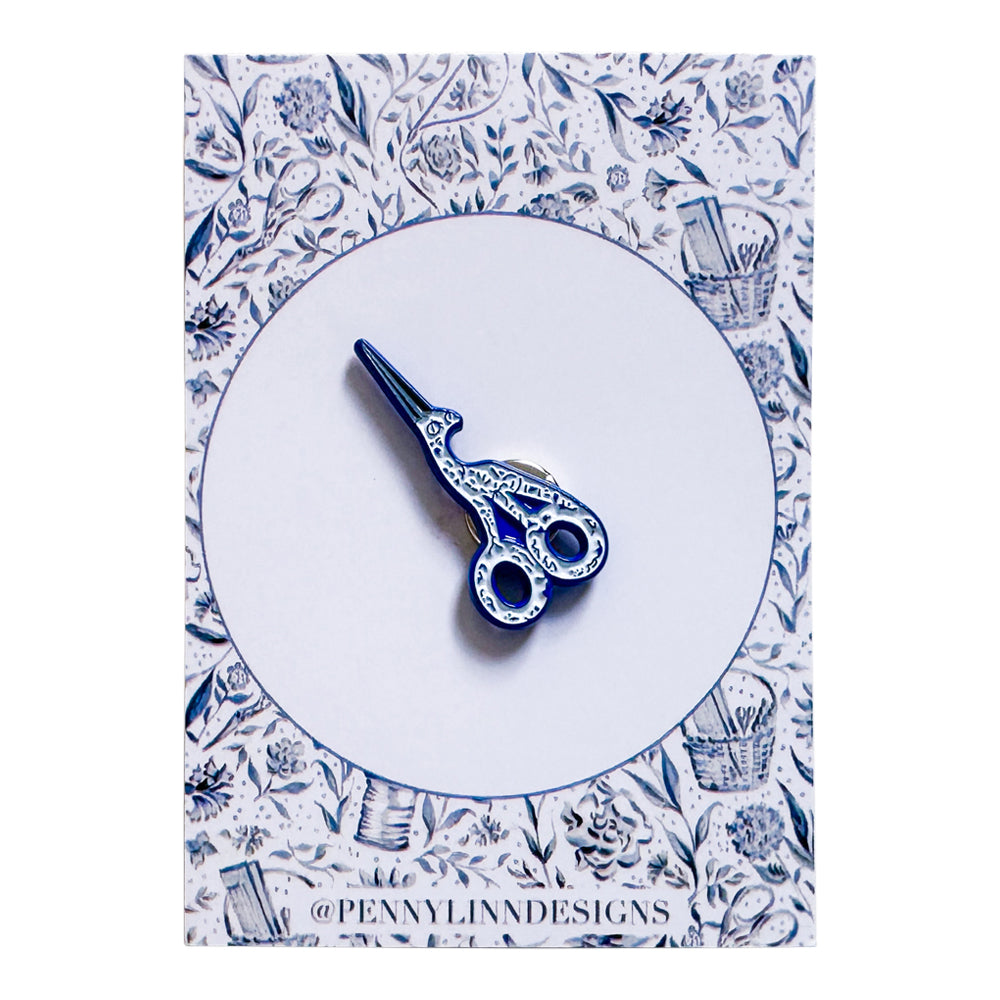 Blue Crane Scissors Needleminder