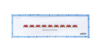 Bones Dog Collar with Red Ribbons - Penny Linn Designs - CBK Needlepoint Collections
