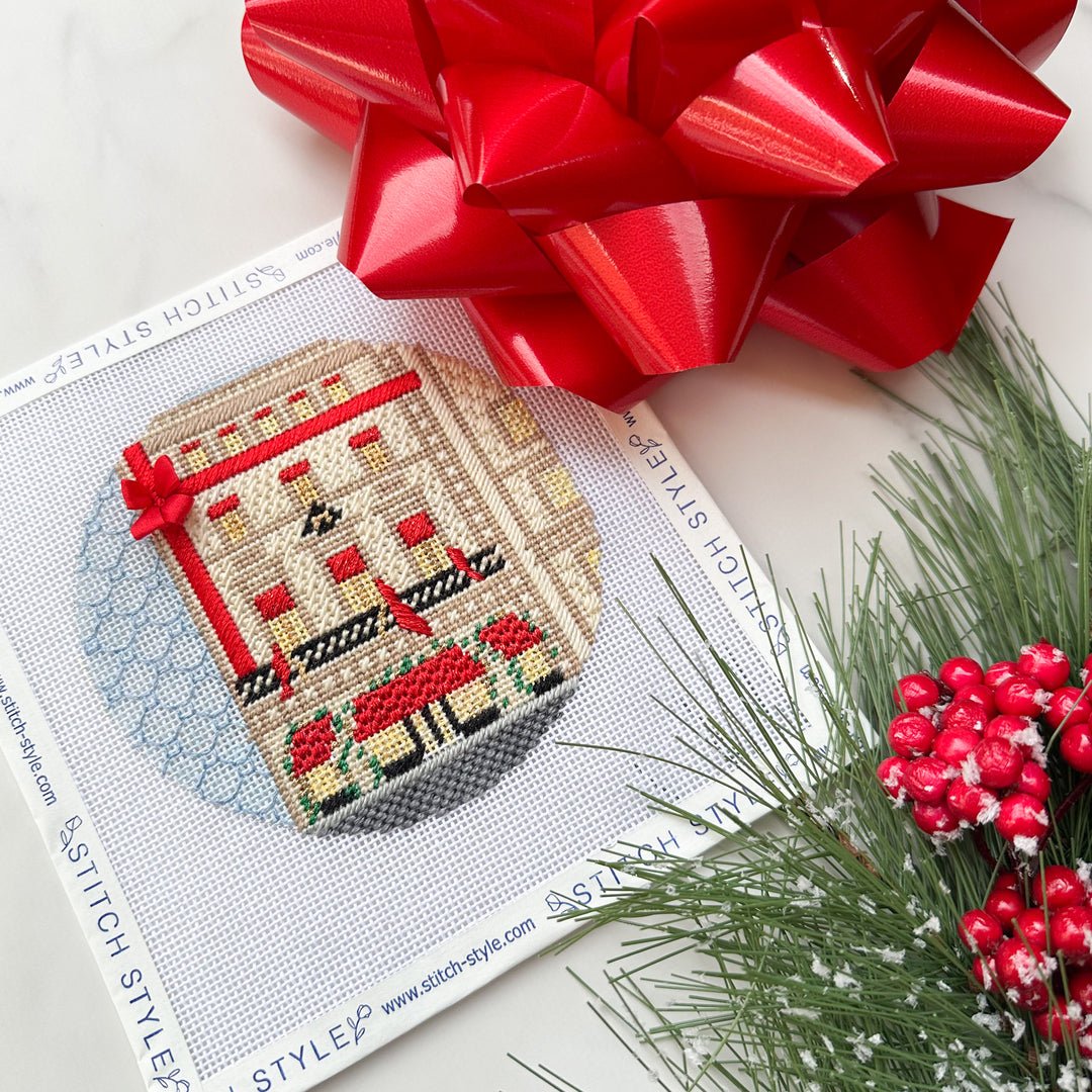 Cartier Store at Christmas - Penny Linn Designs - Stitch Style Needlepoint