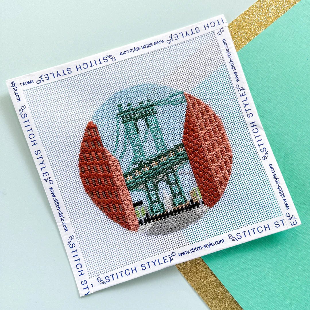 DUMBO Manhattan Bridge - Penny Linn Designs - Stitch Style Needlepoint