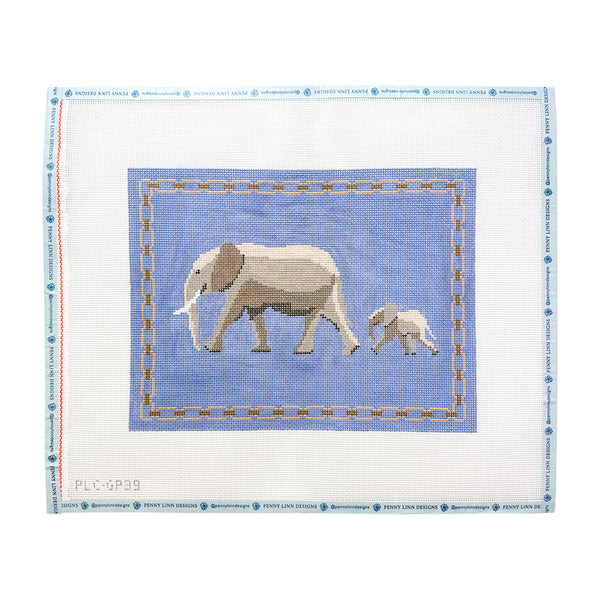 Edwina & Elle Elephants in Blue