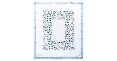 FRENCH DOTS PICTURE FRAME - NAVY - Penny Linn Designs - The Gingham Stitchery