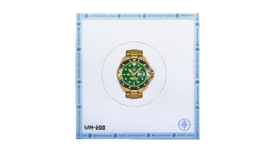 Golden Hour Rolex Watch - Penny Linn Designs - Wheelhaus Needlepoint