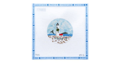 Great Point Lighthouse Winter Ornament - Penny Linn Designs - The Plum Stitchery