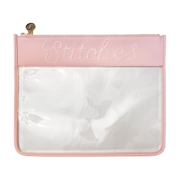 Large Stitches Clear Zip Pouch