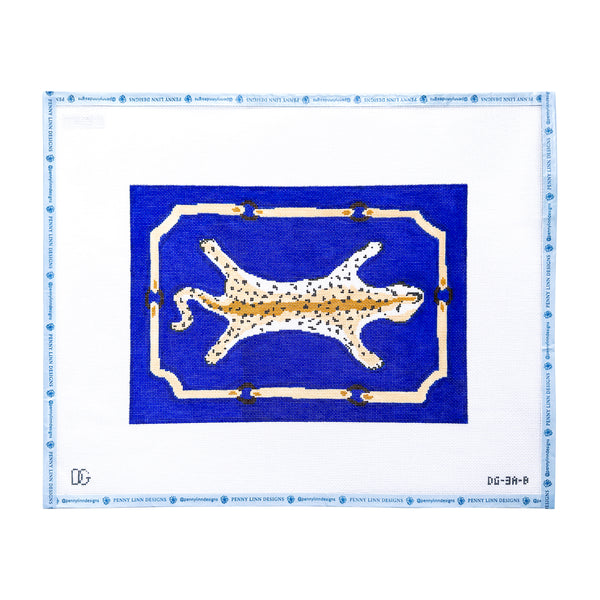 Leopard Clutch on Blue