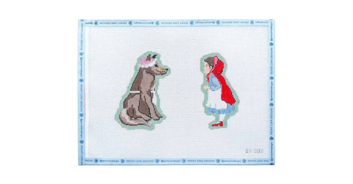 Little Red Riding Hood and the Big Bad Wolf - Penny Linn Designs - Stitch Style Needlepoint