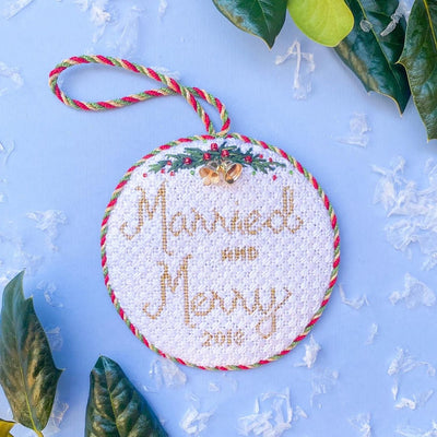 Married and Merry - Penny Linn Designs - Stitch Style Needlepoint