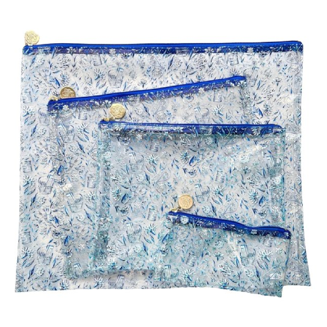 Needlepoint Print Clear Project Bag