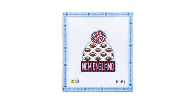New England Patriots Football Beanie - Penny Linn Designs - Lauren Bloch Designs