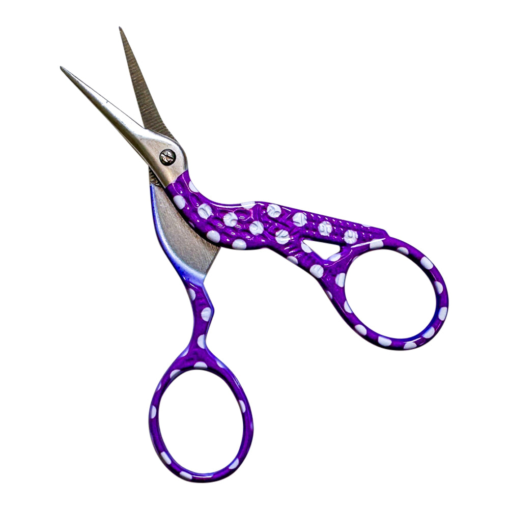 Polka Dot Embroidery Scissors - Purple