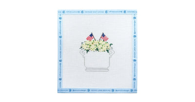 Patriotic Floral Arrangement - Penny Linn Designs - Stitch Style Needlepoint