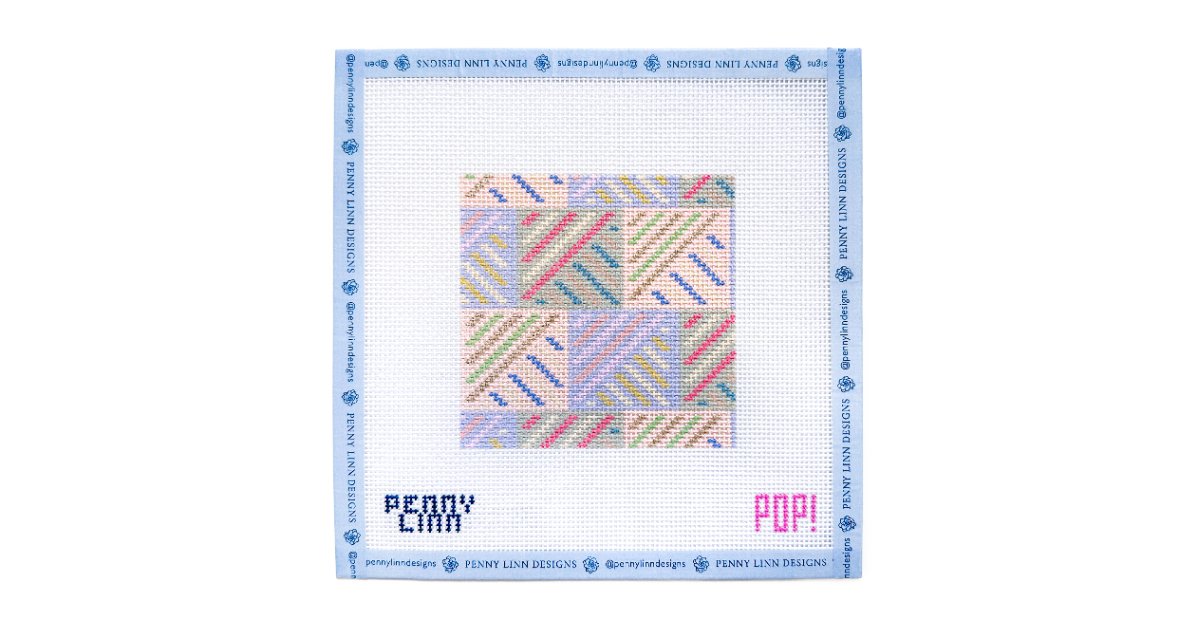 QUILTED DIAGONALS LIGHT SQUARE - Penny Linn Designs - POP! NeedleArt